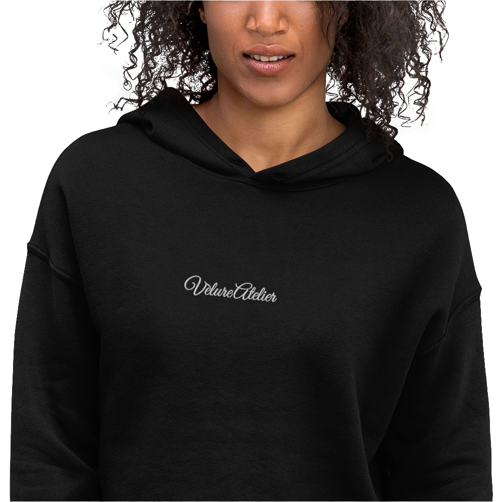 Velours d’Ombre-Women's Cropped Hoodie
