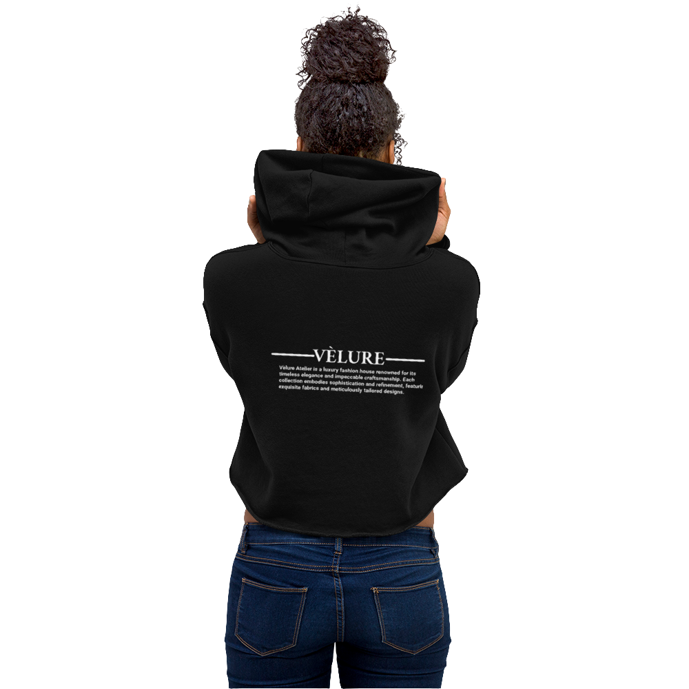 Velours d’Ombre-Women's Cropped Hoodie